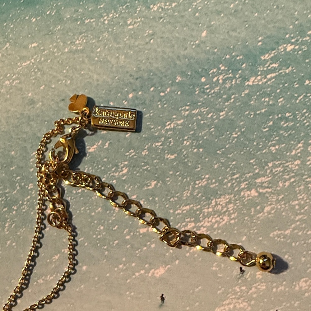 Kate Spade NY Initial Necklace Gold “S” On Front “one in a million” On Back - Picture 3 of 4